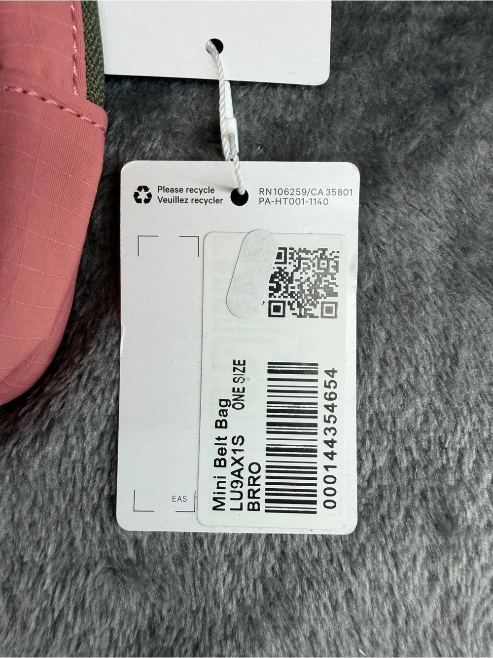 lululemon Mini Belt Bag 0.7L Brier Rose NWT